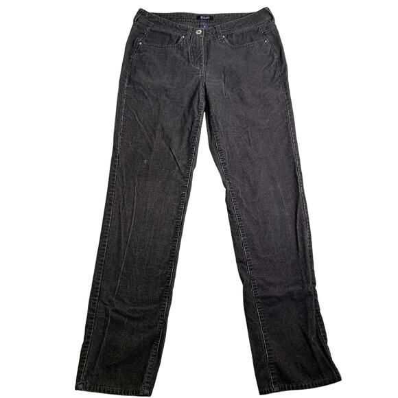 Bogari Corduroy Pants Women's 4 Black Straight Leg Minimalist Dark Academia - Picture 1 of 8